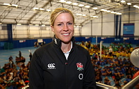 England Rugby player, Danielle Waterman at the Youth Games - Photo mandatory by-line: Gary Day/Pinnacle - Tel: +44(0)1363 881025 - VAT Reg: 183700120 - Mobile:0797 1270 681 - SPORT - Devon Youth Games 12/07/15, Paignton, Devon