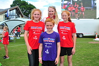 Athlete, Jemma Simmons with participants the South West Youth Games at Simmons Park, Okehampton, Devon on 9 July.  - PHOTO: Tom Sandberg/PPAUK