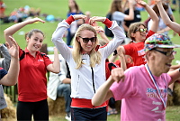 Jemma Simmons enjoys the day,  during the South West Youth Games at Simmons Park, Okehampton, Devon on 9 July.  - PHOTO: Sean Hernon/PPAUK