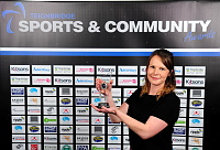 PR & Media in Sport and/or Community, 1st - Georgina Davie (Haldon Tug of War)  during the Teignbridge Sports Awards 2017 at Langstone Cliff Hotel on December 1st 2017, Dawlish, Devon (Photo: Tom Sandberg/PPAUK)